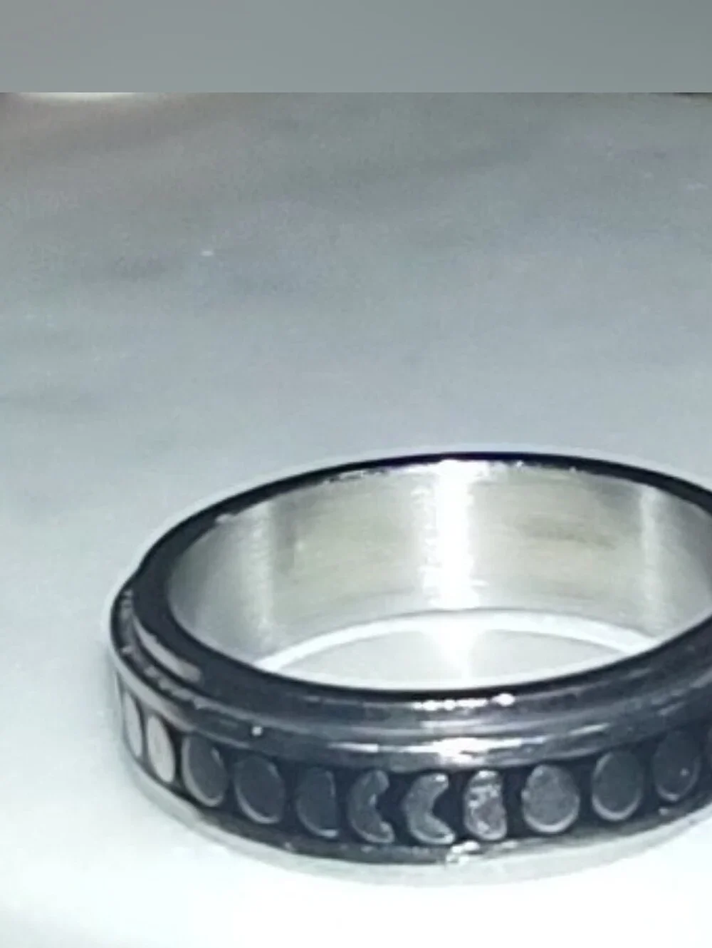 Stainless Steel Fidget Spinner Rings- 4pc bundle- Size 7